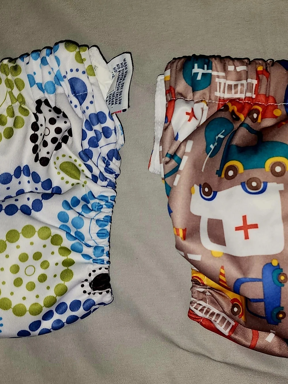 Blue & Green Dot Reusable Swim Diaper Cover - Blueberry